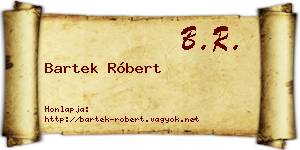 Bartek Róbert névjegykártya