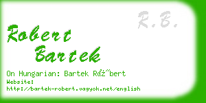 robert bartek business card